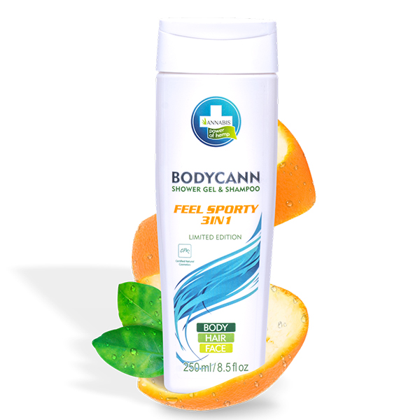 Bodycann Feel Sporty 3 en 1 – Champú y Gel Natural 250 ml