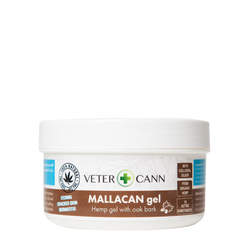 Vetercann Mallacan Gel natural de cáñamo calmante y reparador de piel